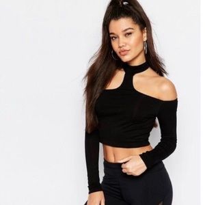 American apparel Choker Crop Top Size Med